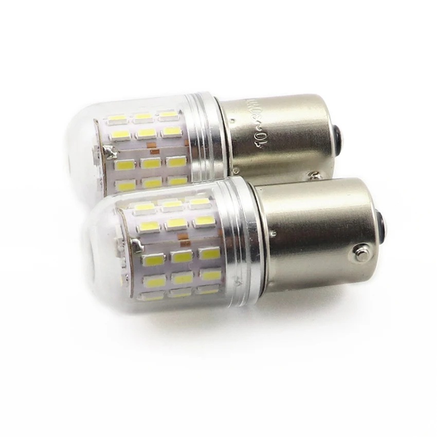 2PCS LED Canbus G18 1156 BA15S Car Brake Lights Turn Signal R5W R10W 12-24V Automotive Boat Lamp