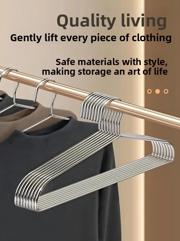 

Thiened Stainl Steel Clothes Hanger Anti-Deformation No-oulder Bue Home Balcony Use Clothes Hanger Garment Care Tools