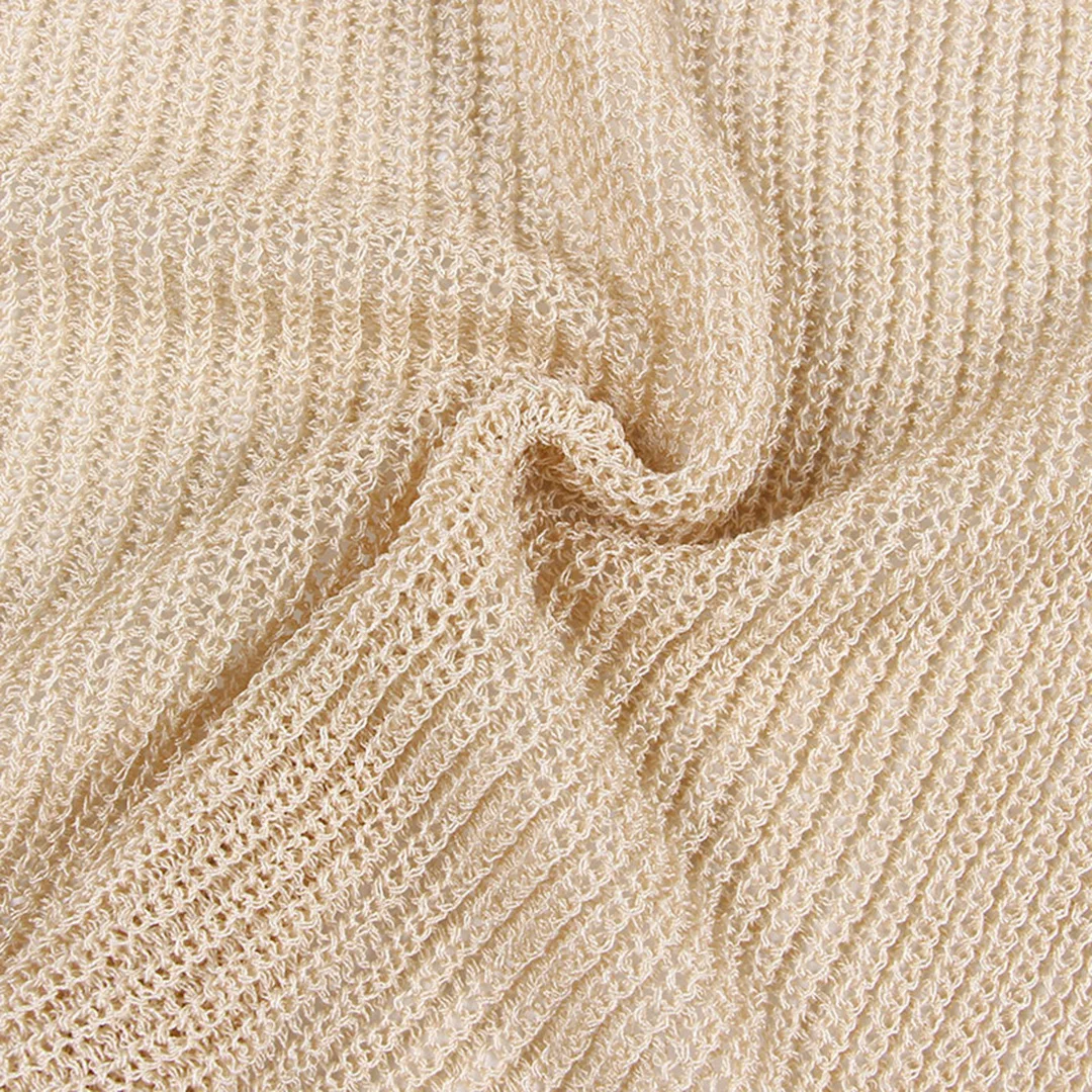 S - XL 3 Farben V-Ausschnitt, überkreuzter Rücken, gestrickte Häkel-Tunika, Strand-Überwurf, Strandkleid, Strandmode, Damen V3767 – Detail 32