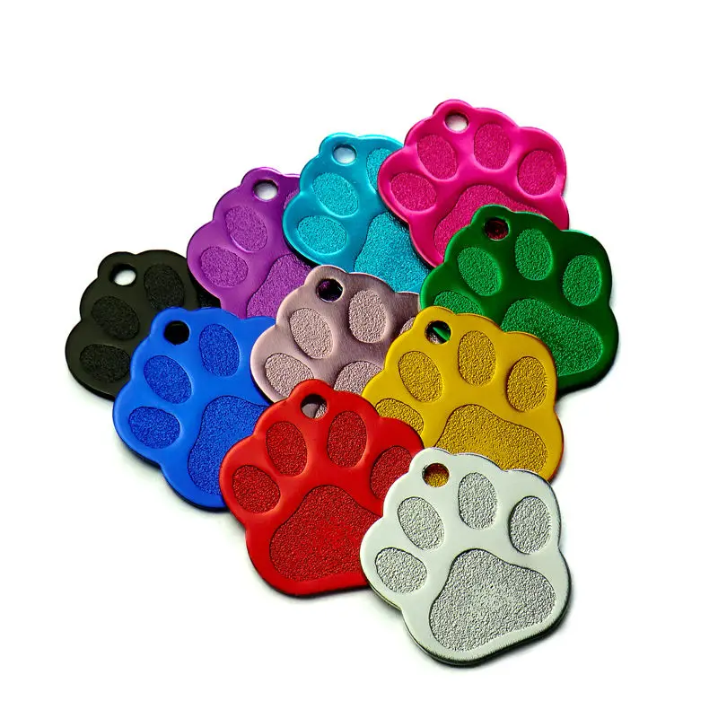 Wholesale 100X Personalized Blank Dog ID Tag Customized Dog Name Tag Phone Pet ID Tags Dog Cat Pet Military Man Tag Aluminum