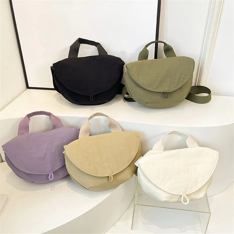 

Легкая женская сумка, высококачественные сумки через плечо, нейлоновая большая сумка, однотонная дизайнерская сумка на одно плечо, универсальная тканевая сумка