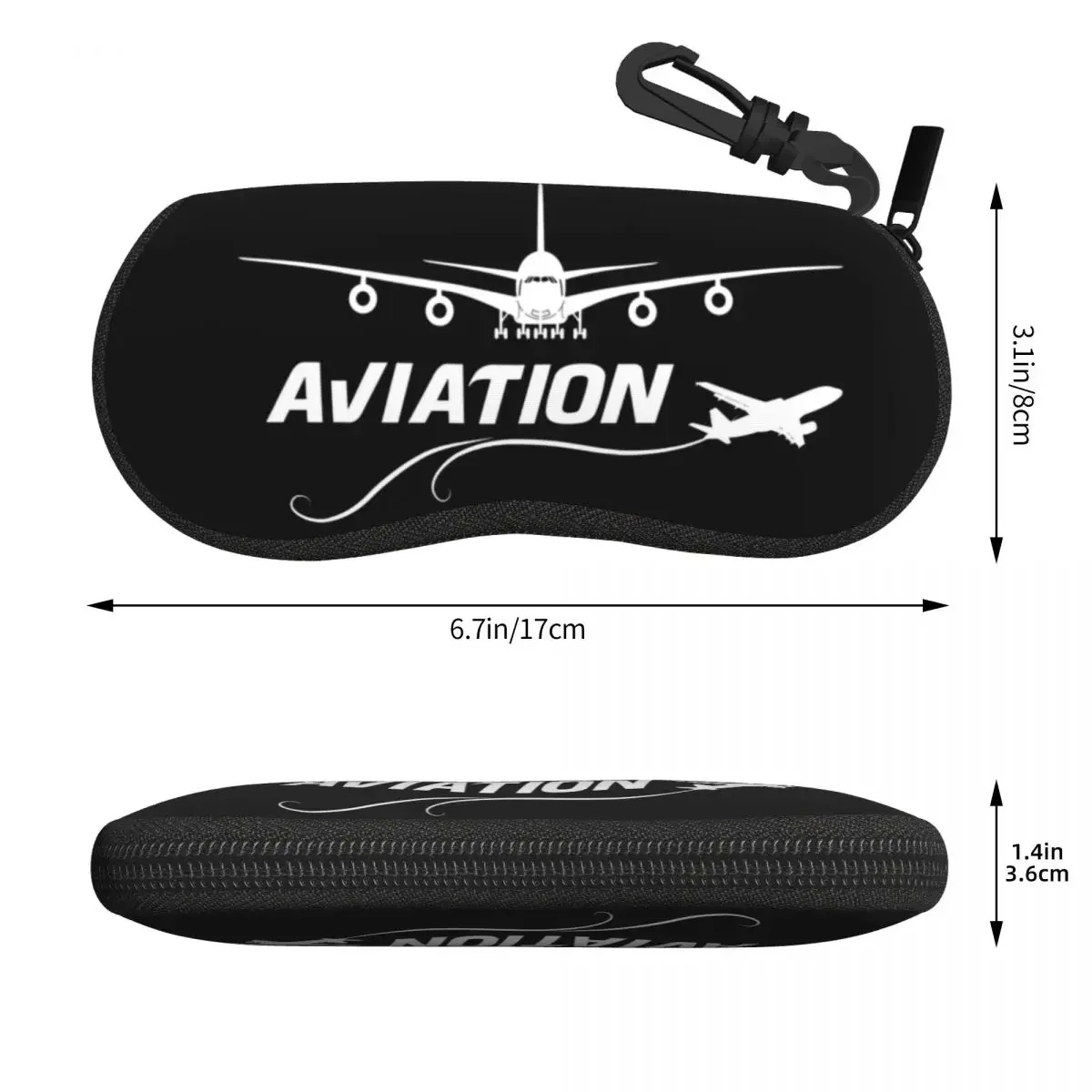 Custom Aviation Lover Sunglasses Soft Case Airplane Pilot Aviator Air Fighter Shell Eyeglass Case Protective Box For Glasses