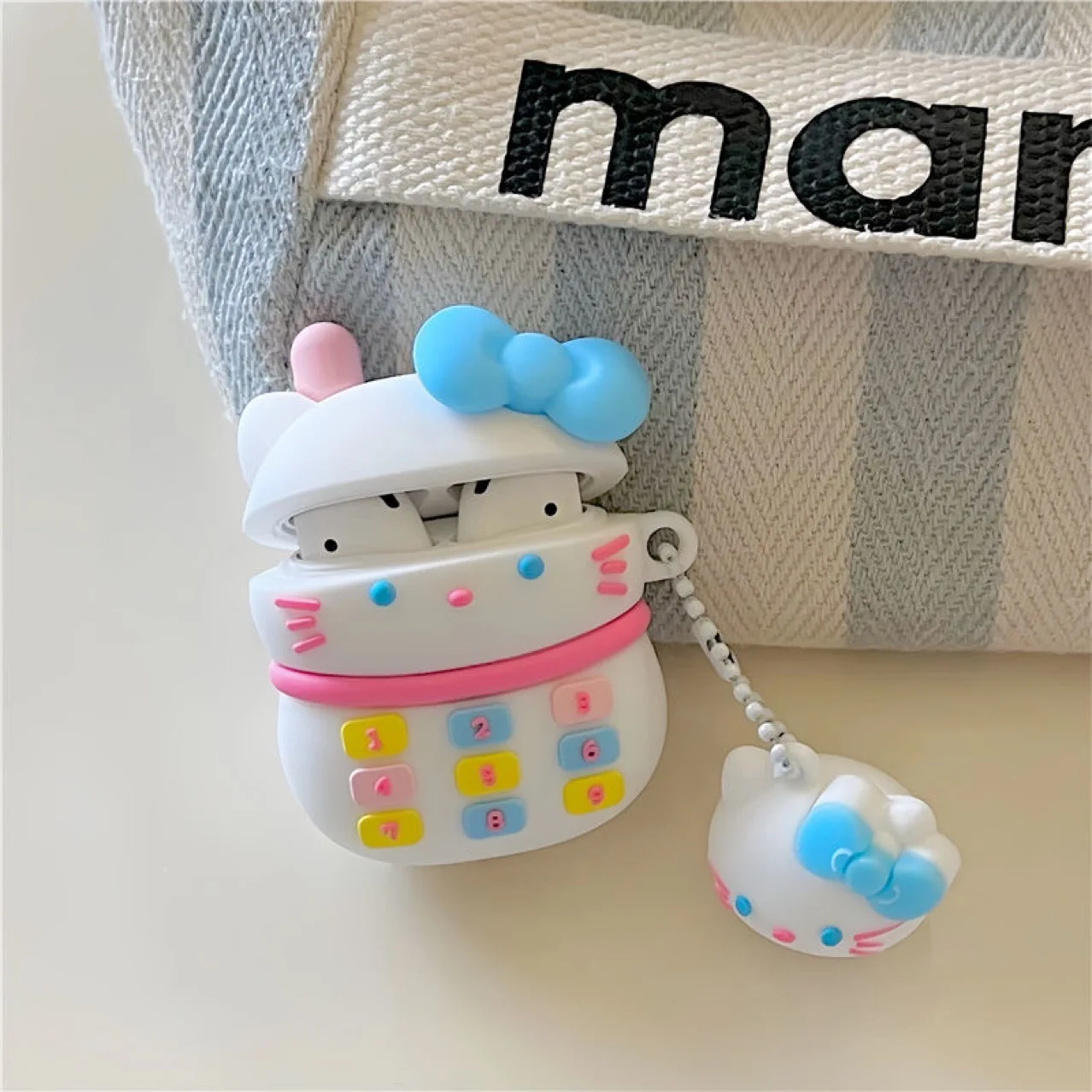 Coque de téléphone KT TEL en Silicone souple, dessin animé 3D, pour Apple Airpods 4 1 2 3, housse de protection pour écouteurs AirPods Pro2 2ème