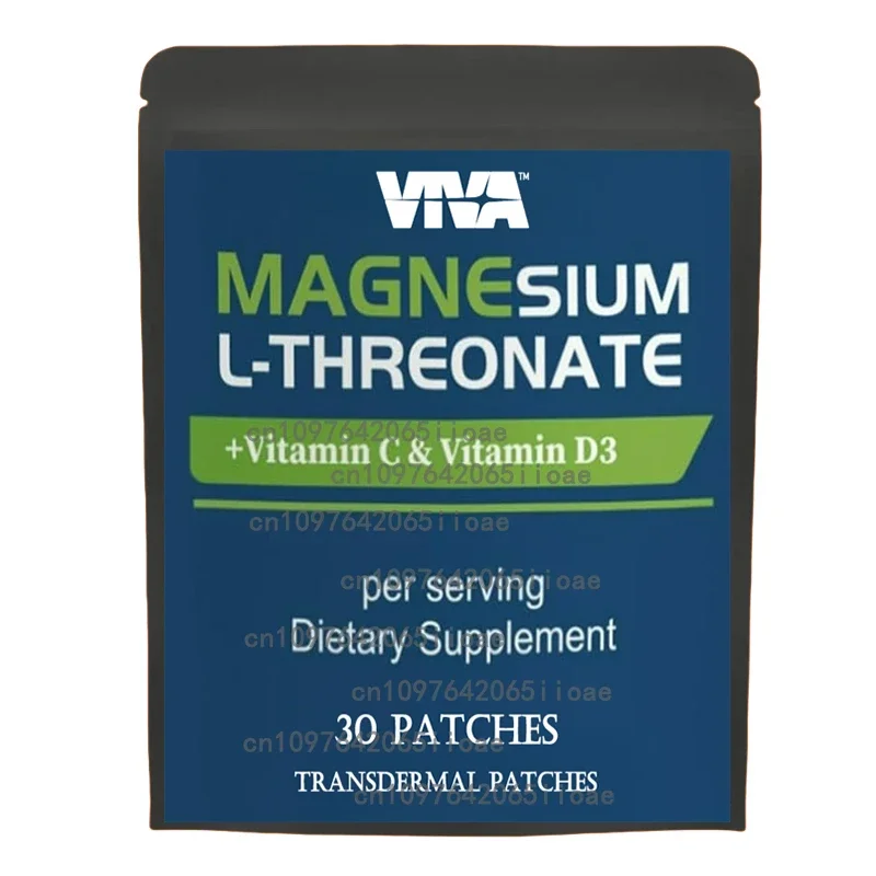 Magnesium L -threonate, Vitamin D3- Promotes Brain , Enhances Memory, Concentration & Cognition, Energy Transdermal Patch