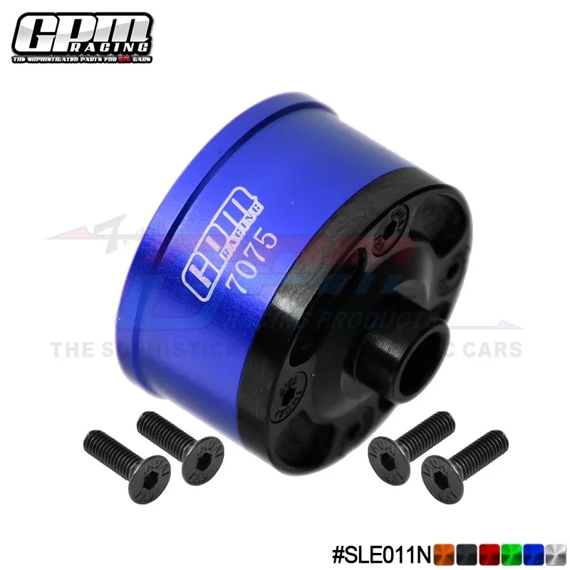 GPM Medium Carbon Steel Aluminium 7075-T6 Front Middle Rear Diff Case for TRAXXAS 1/8 4WD SLEDGE MONSTER TRUCK