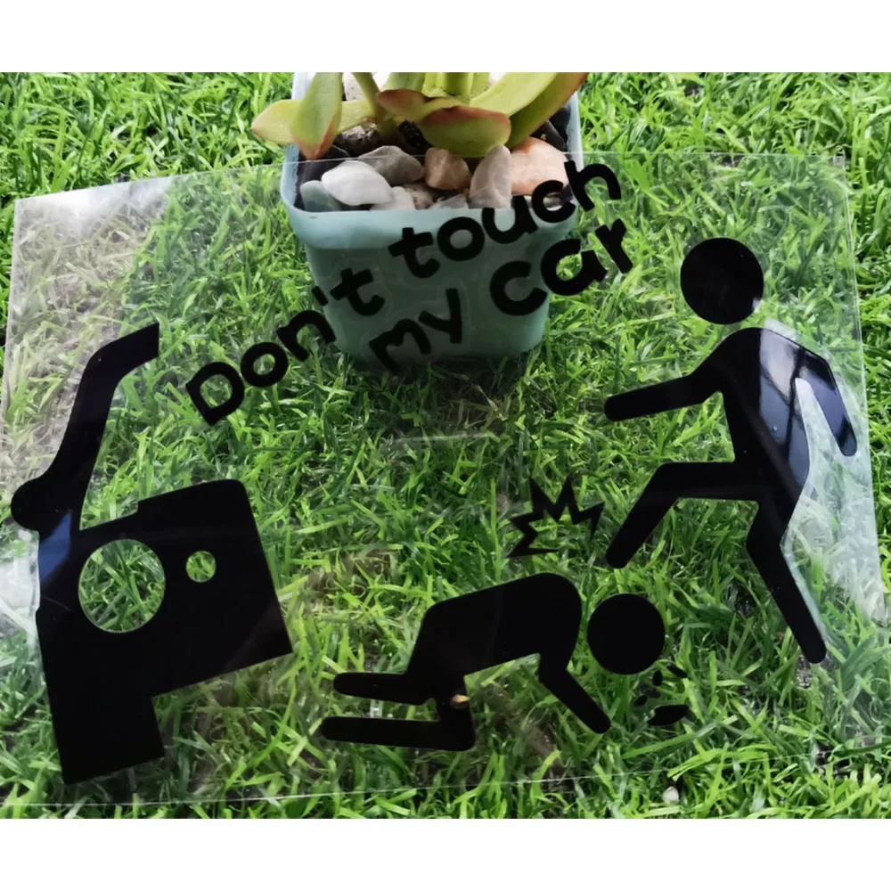 Creative DONT TOUCH MY CAR Personalized Reflective Stickers Car Electric Bicycle Motorcycle Decal Decorative Sticker - view 5