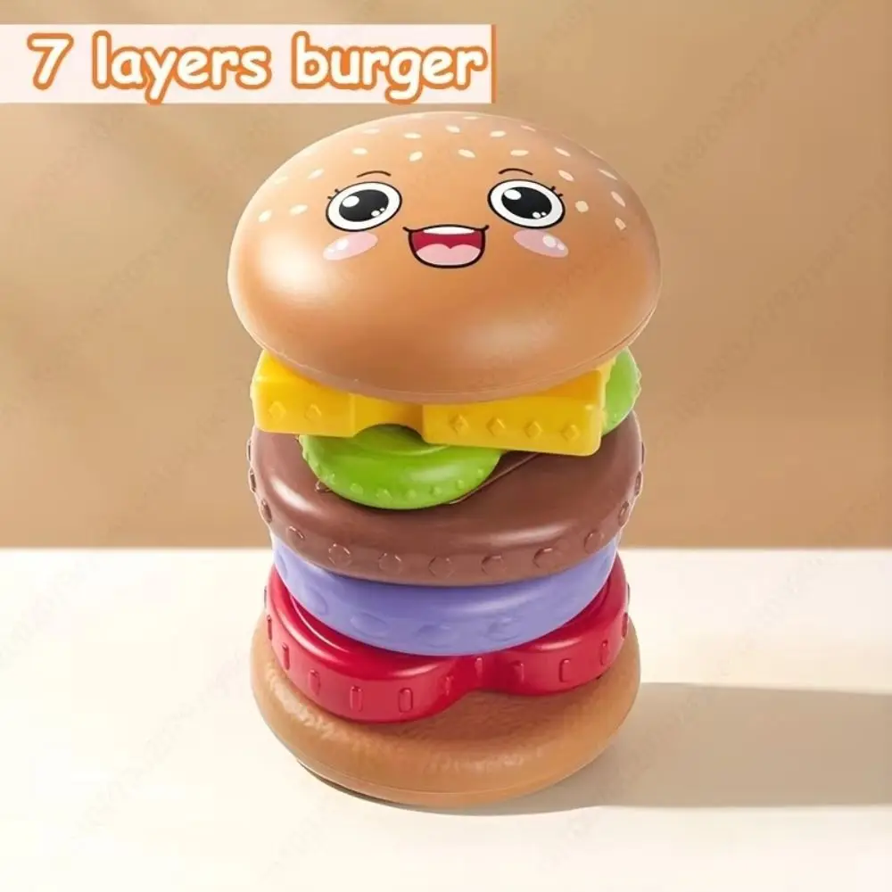 Stacking Burger Stacking Matching Game Play Food Montessori Sorting Game Sorting Pretend Play Food Set Babies Learning