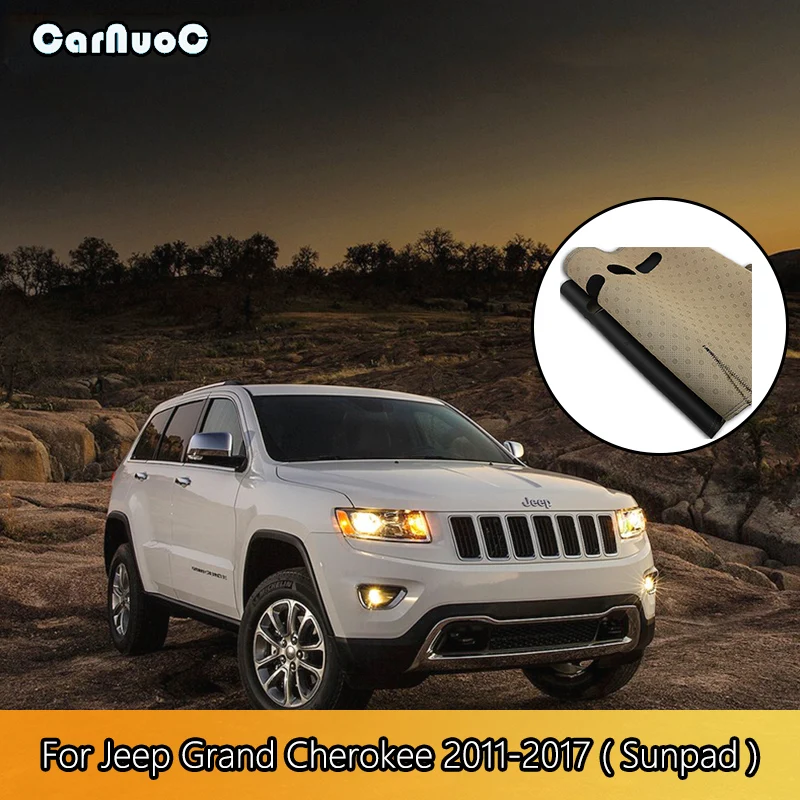 

(Left Drive) Leather Car Dashmat Dash Mat For Jeep Grand Cherokee 2011-2017 Car Styling Dashboard Cover Car Jeep Accessories