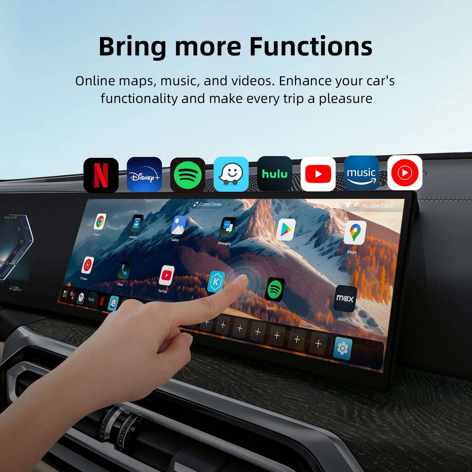 BMWまたはその他の車用のAndroid 13ワイヤレスAIボックス、ワイヤレスCarPlayシステム搭載、4G SIMカード対応、HDMI出力、8GB+128GB ROM