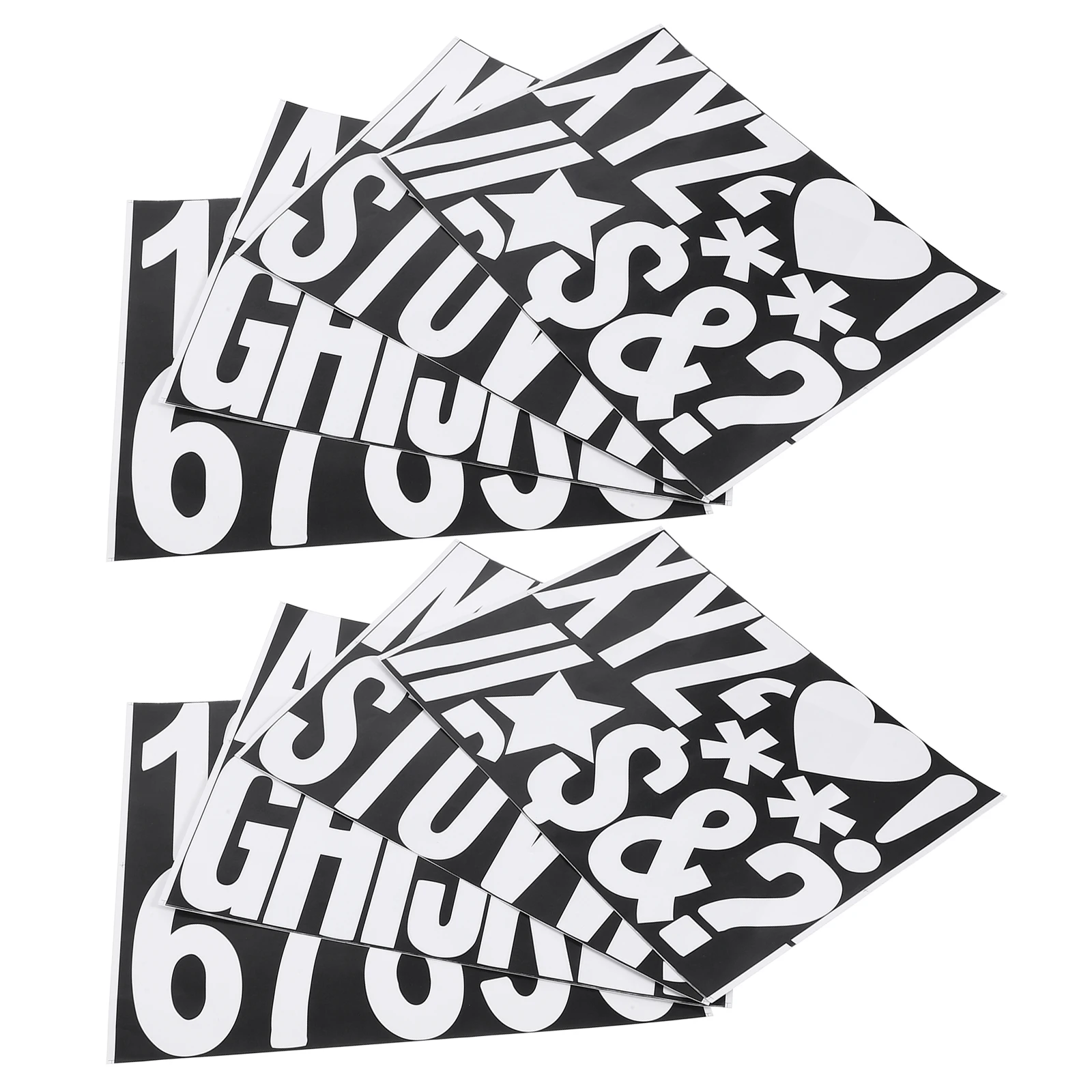 

8 Sheets Trash Can Stickers Letters for Mailboxes outside Garbage Pvc Small Alphabet Bulletin Board House Numbers and