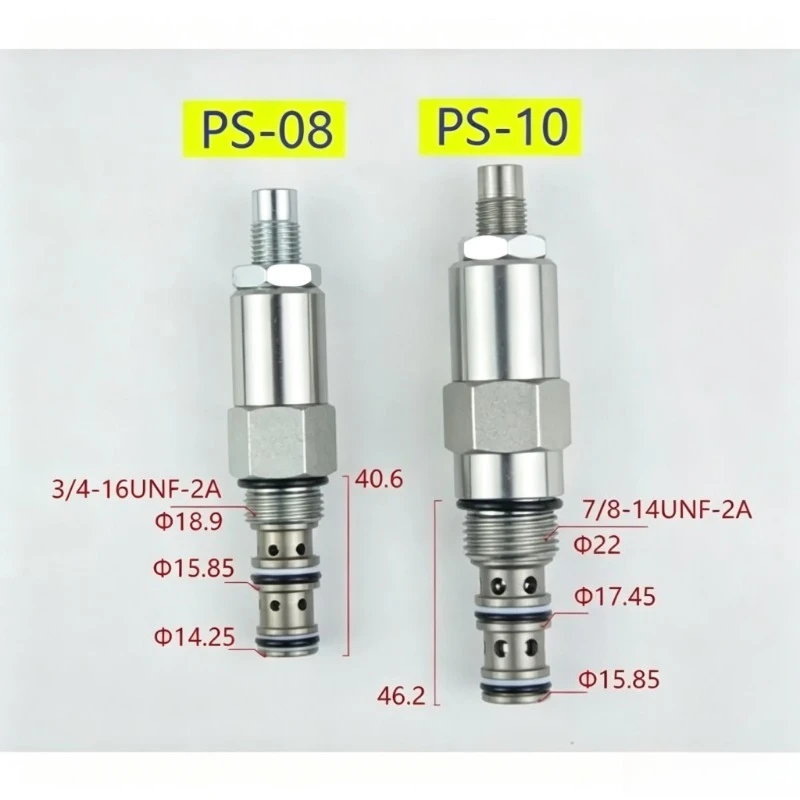 Threaded Cartridge Sequence Valve PS-08 PS-10 Internal Control Internal Leakage