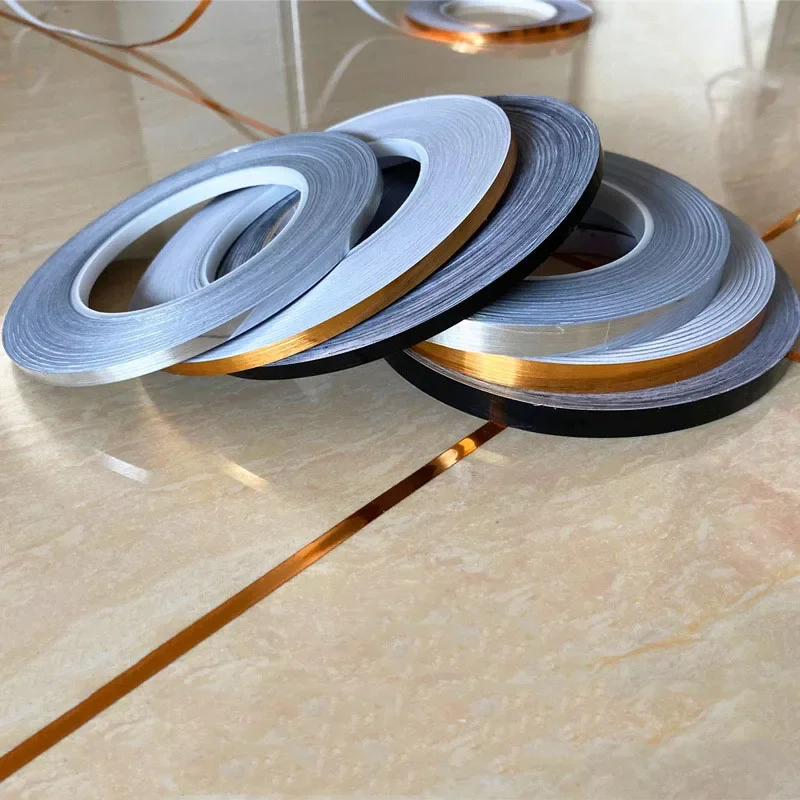 50m/Roll  Wall Floor Tile Sewing Thread Strip Living Room Kitchen Seam Stickers Wear-resistant Floor Self-adhesive Seam Stickers