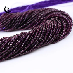 5 Stränge 2 mm 3 mm Top-Qualität Amethyst Lila Perlen Hydro Runde facettierte Kristall Spacer Glasperlen Armband DIY Schmuckherstellung