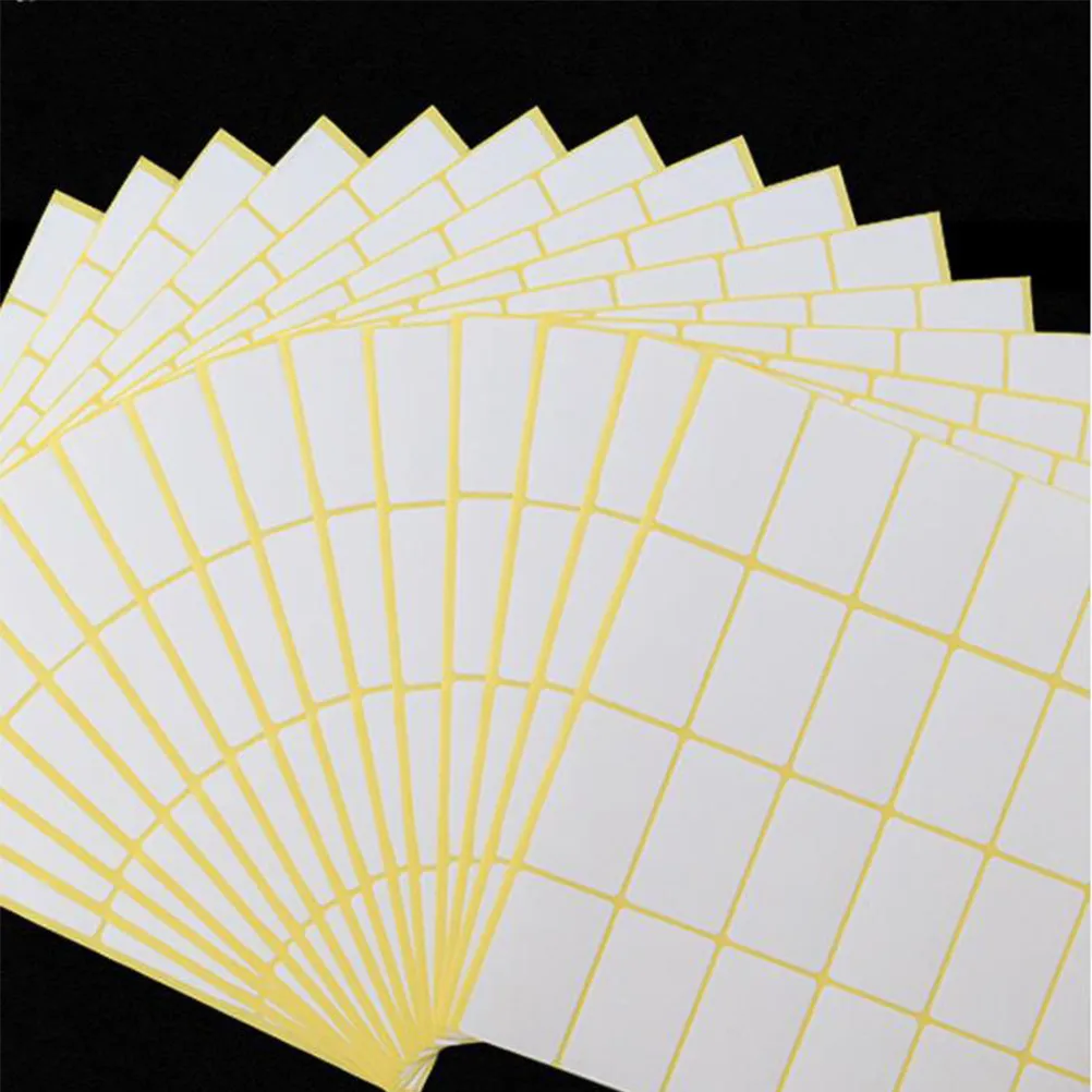 

15Pcs Self Adhesive Blank Stickers Extra Sticky Paper Labels for Filing Sorting Containers Jars Folders 25x42mm