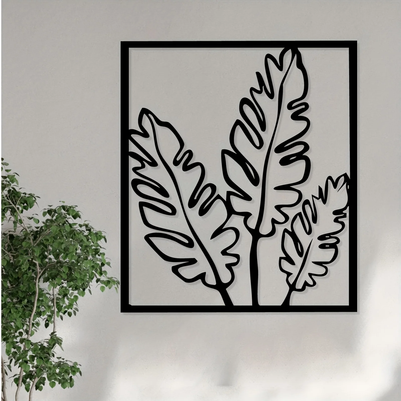 CIFbuy Metal Wall Art Tropical Nature Iron Decor Waterproof Rustproof Sign for Indoor Outdoor Living Room Patio Yard Home