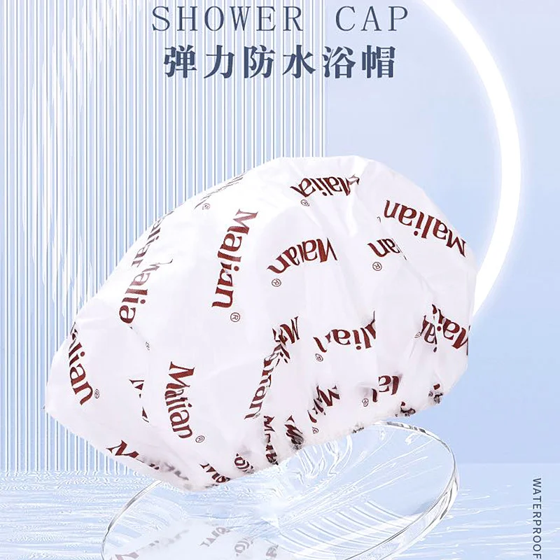 

Elastic Waterproof Shower Cap 1766smooth and Moisture Resistant 2 EVA Elastic and Shrink Free Shower Covers 목욕 브러시, 스펀지 Makeup