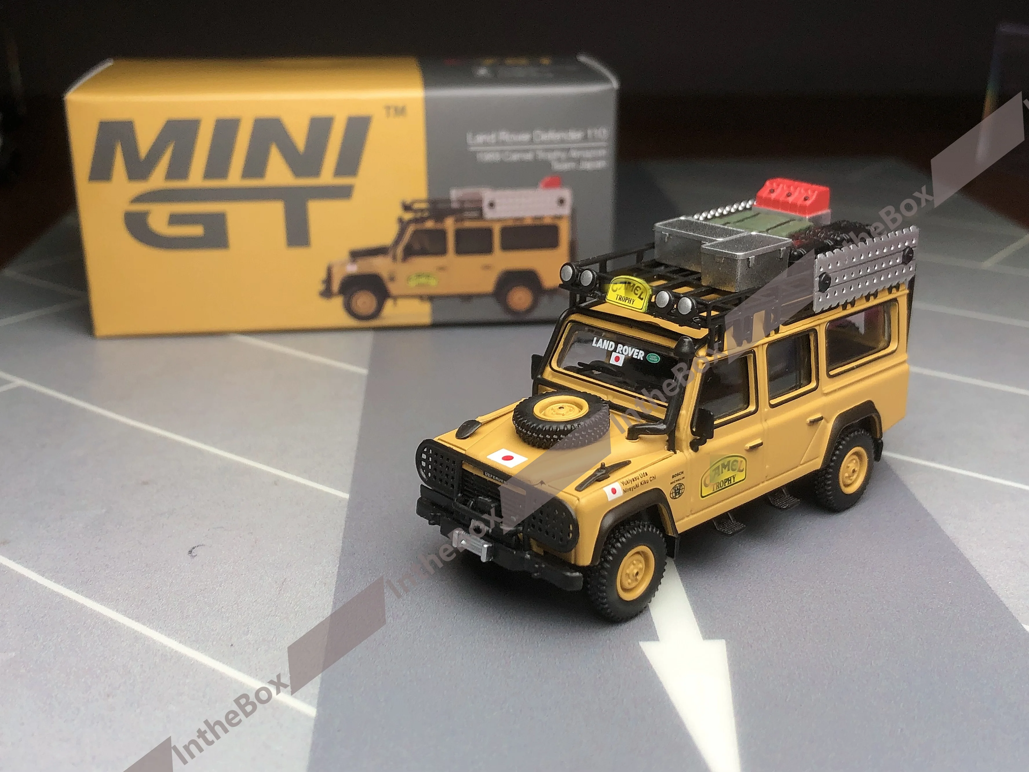 SEP 2024 Mini GT #751 Defender 110 89 Trophy Amazon Team Japan Diecast Model Car Collection Limited Edition Hobby Toys