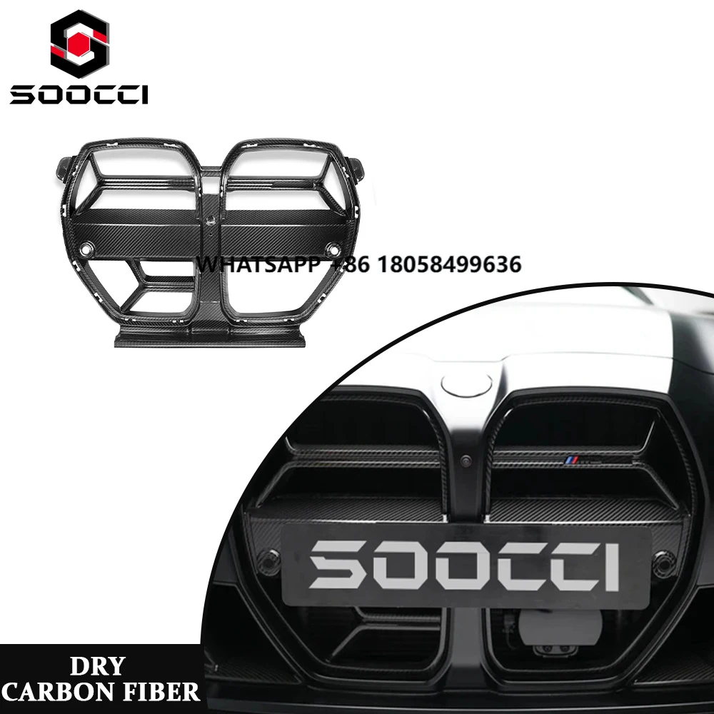 

High Quality Dry Carbon Fiber CSL Front Grille for BW M3 G80 G81 M4 G82 G83 Front Bumper Intake Grille Frame Trim Body Kit