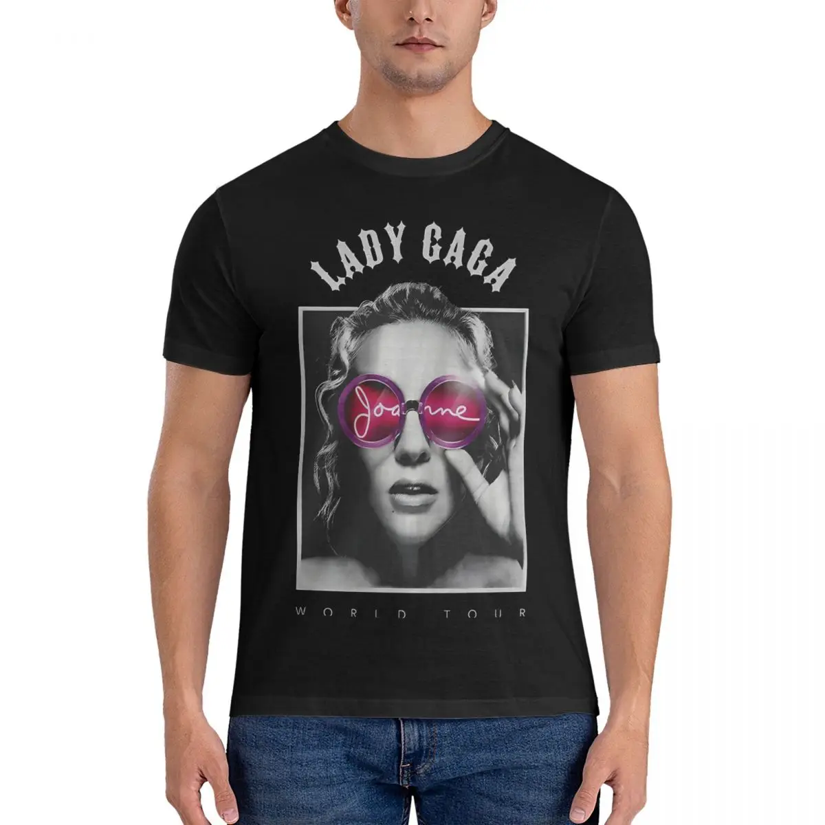 Men Joanne World Tour B T Shirt L-Lady Singer Gaga Cotton Clothing Awesome Short Sleeve O Neck Tee Shirt Adult T-Shirt