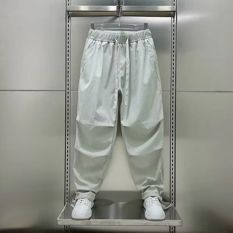 

Men's Trendy Curved Knife Casual Pants Loose Straight Leg Wide Leg Quick Drying Sports Fashionable Versatile