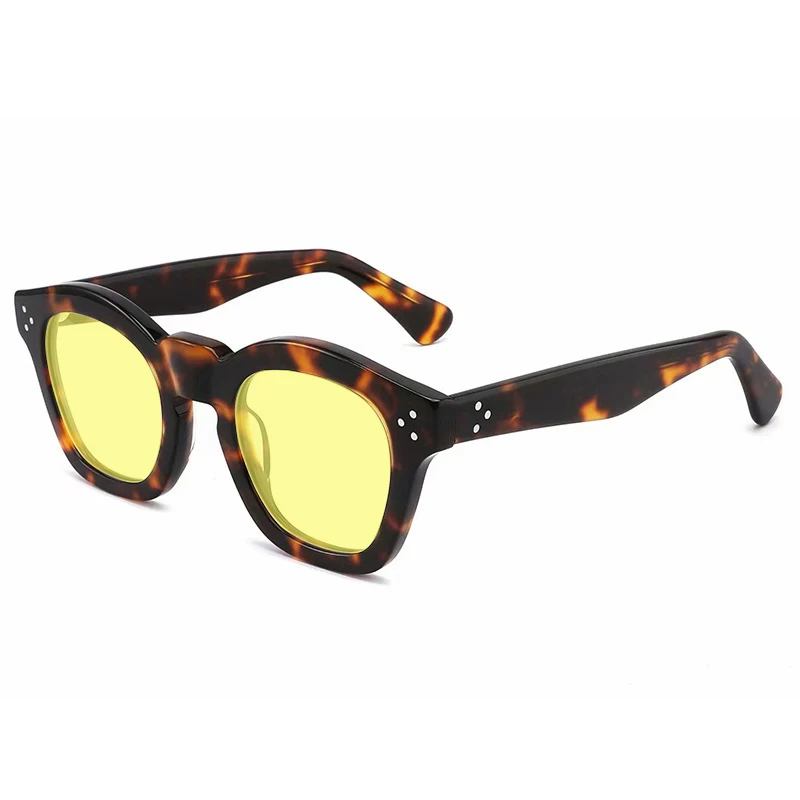 Vintage Polarized Acetate Sunglasses Women 2024 New Handmade Retro Designer UV400 Sunglasses Men Quality Luxury Brand Eyewear