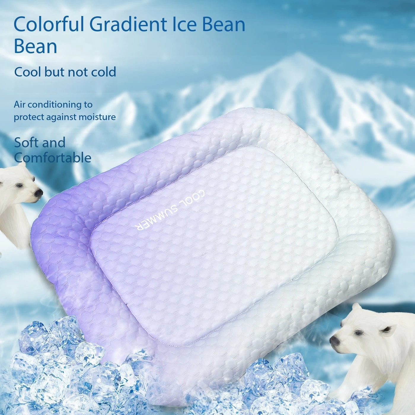

Home & Garden Summer ice cushion cat dog kennel 3D cool ice bean cushion home breathable dog cushion pet supplies cool cushion