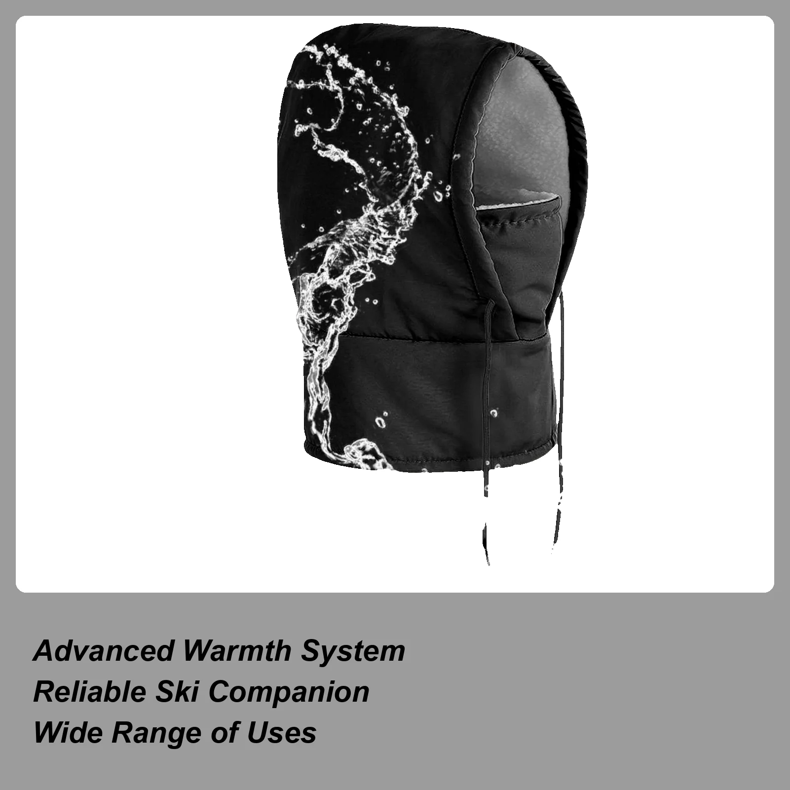 

Лыжный капюшон, ветрозащитная шапка с шнурком, регулируемая теплая голова, лыжный капюшон для бега, велосипедистов, женщин, мотоциклов, езды на велосипеде, поездок на работу