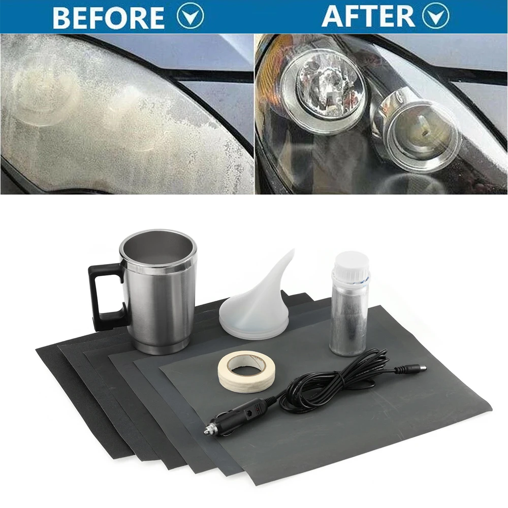 

Набор инструментов для ремонта фар: профессиональный УФ-полимер для восстановления фар, жидкость для очистки автомобильных фар