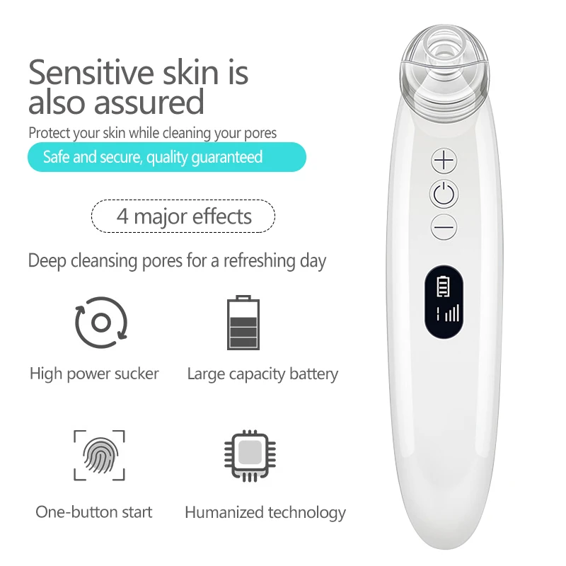 Elettrico per la rimozione dei punti neri Acne del viso Aspirapolvere Pore Adsorber Pulizia profonda dei pori Ricaricabile Strumento di bellezza per la cura della pelle