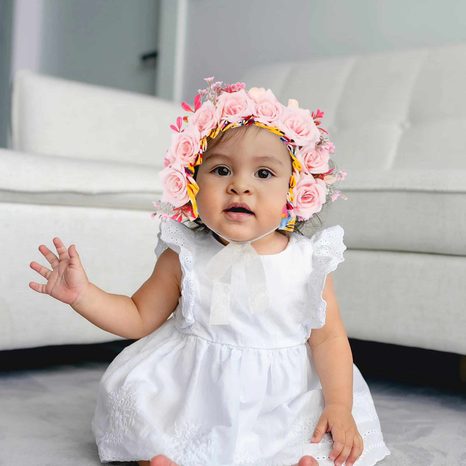 

Children's Head Flower Crown for Baby Girl Newborn Headb s Toddler Hair Accessories Soft Comfortable Photography