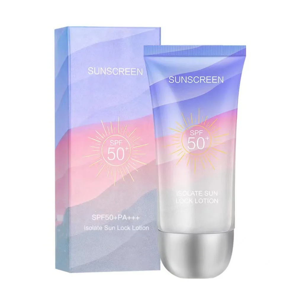 SPF50+ 60ml Sunscreen Cream Waterproof Lasting Sunblock Isolation Lotion Cream Facial Body Sunscreen
