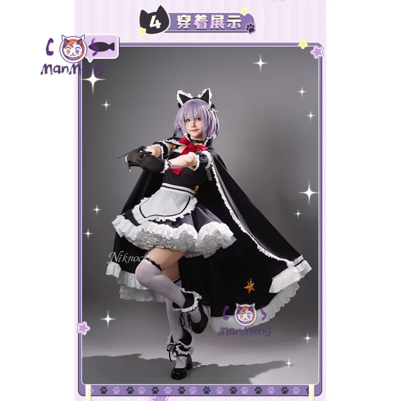 

The Melancholy of Haruhi Suzumiya Nagato Yuki Cosplay Garage Kit Costume Halloween Women Sweet Maid Lolita Dress Cloak Prop Set