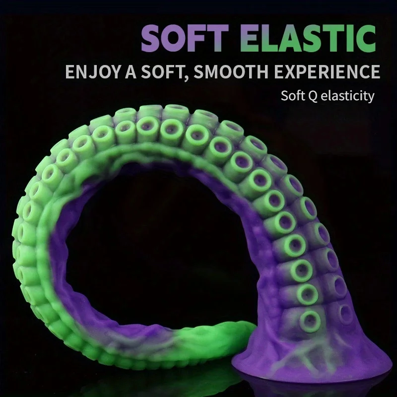 Soft  Silicone  Tentacle Dildo Sex Toys Realistic Octopus Fake Penis Adult Fantasy Anal Plug Holder Masturbation Massage Tool