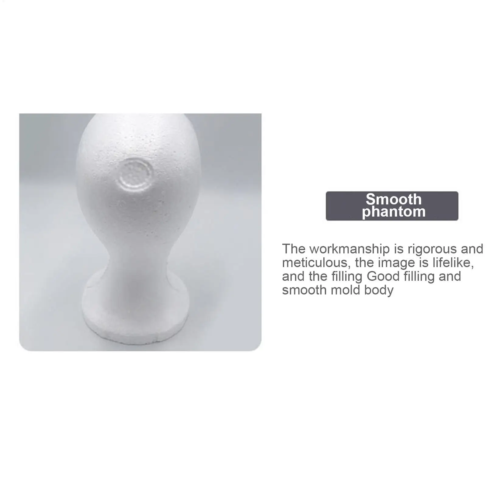 Foam Head Mannequin Manikin Model Display Props easy to use for Arts Hairpieces Headphones Beauty Salon Hairdressing Crafts Hall