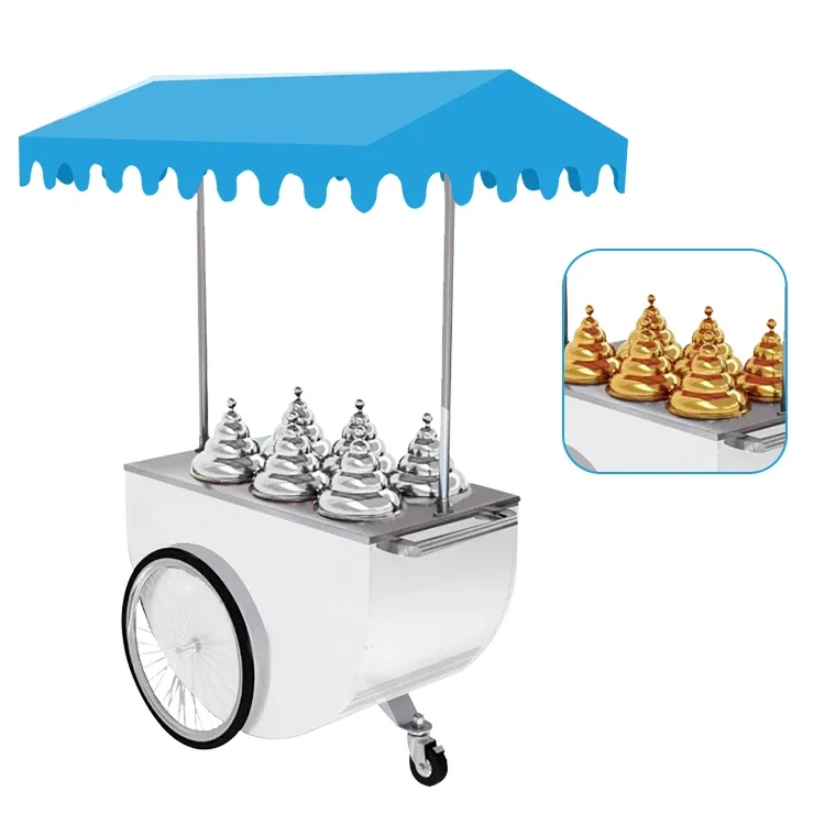 Mobile food popsicles and ice cream trucks Street plate glass fiber trucks