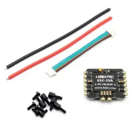 Hakrc 15 Amp 4-in-1 Brushless ESC 20x20mm Mounting 15A Blheli_S BB2 2-4S Dshot for RC FPV Racing Drone  F4 F7 F722 F405 Stack