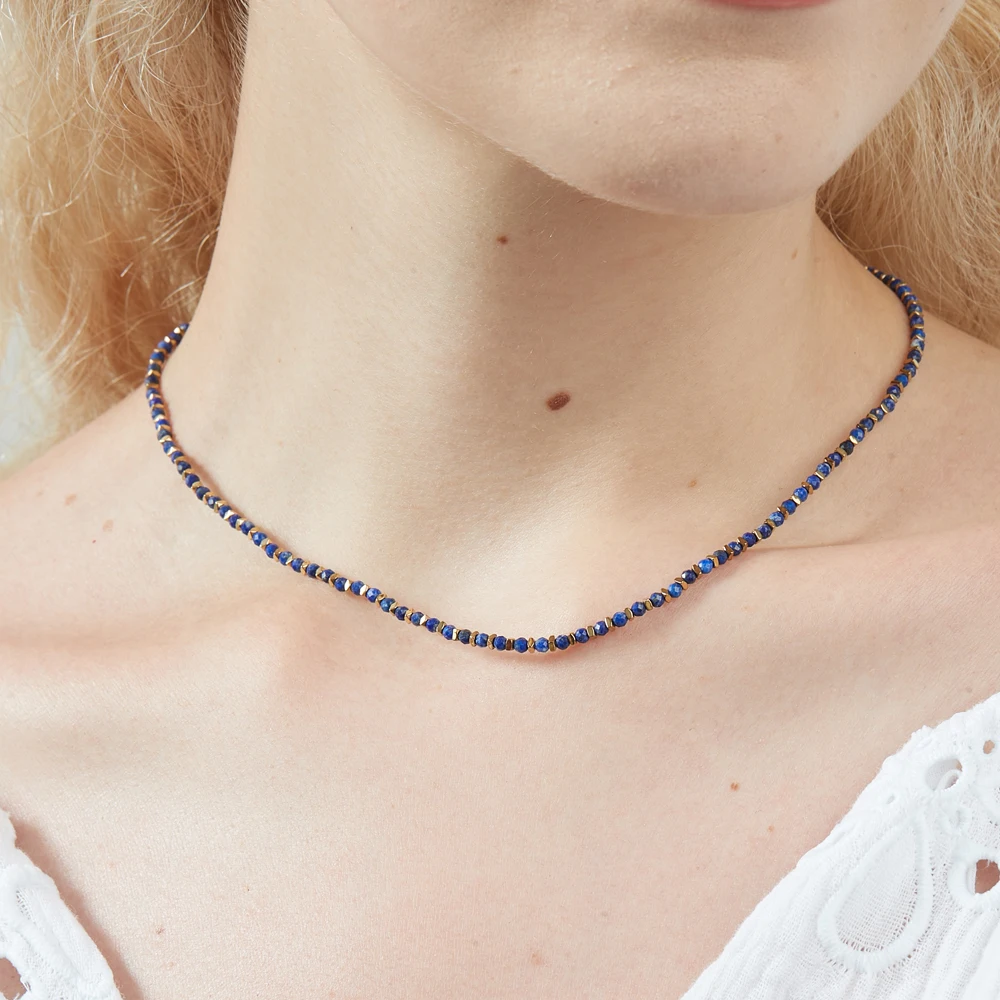 ZMZY Faceted Natural Stones Beads Choker Necklace Fashion Miyuki Seedbeads Necklace Female Jewelry Party Gift