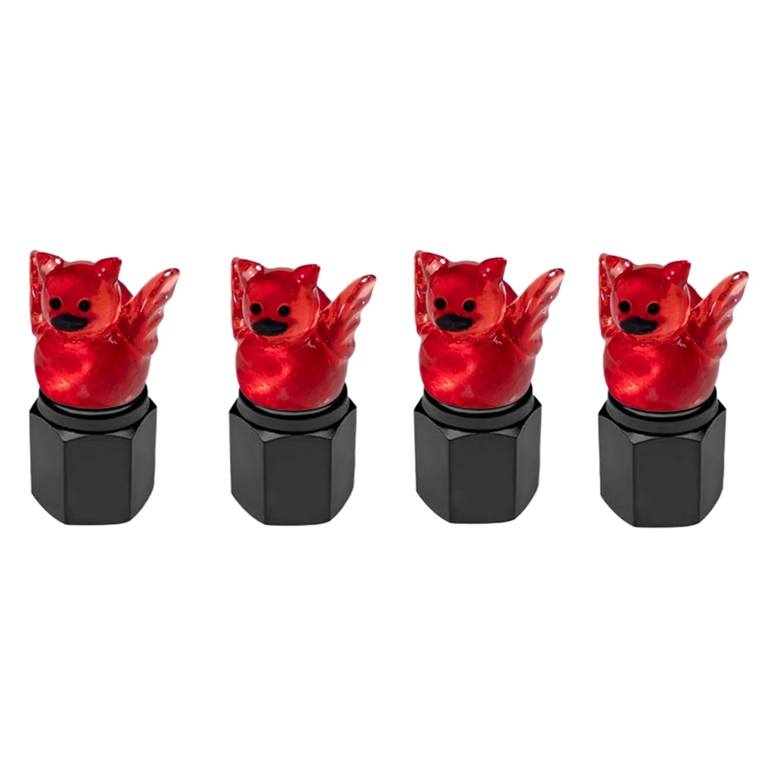 4 Pack Cute Duck Glow in The Dark Tire Valve Caps Auto Tire Valve Stem Caps Tire Air Valve Caps for Cars Motorcycles Bicycles view 4