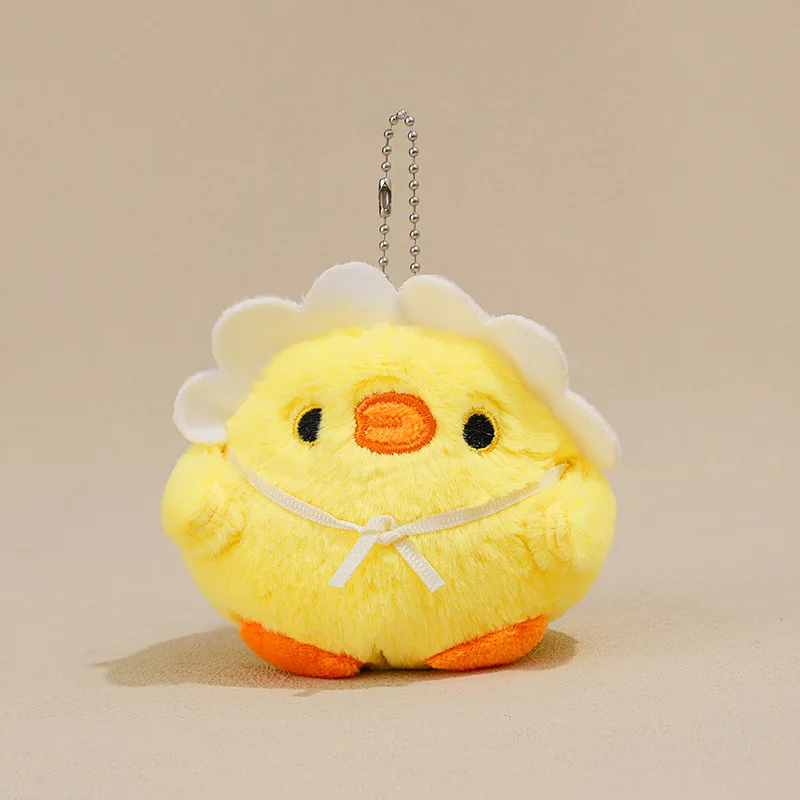 Cartoon Cute Soft Chubby Chick Plush Doll Key Chain Pendant Fun Ins Exquisite Chick Plush Backpack Pendant Kids Birthday Gifts