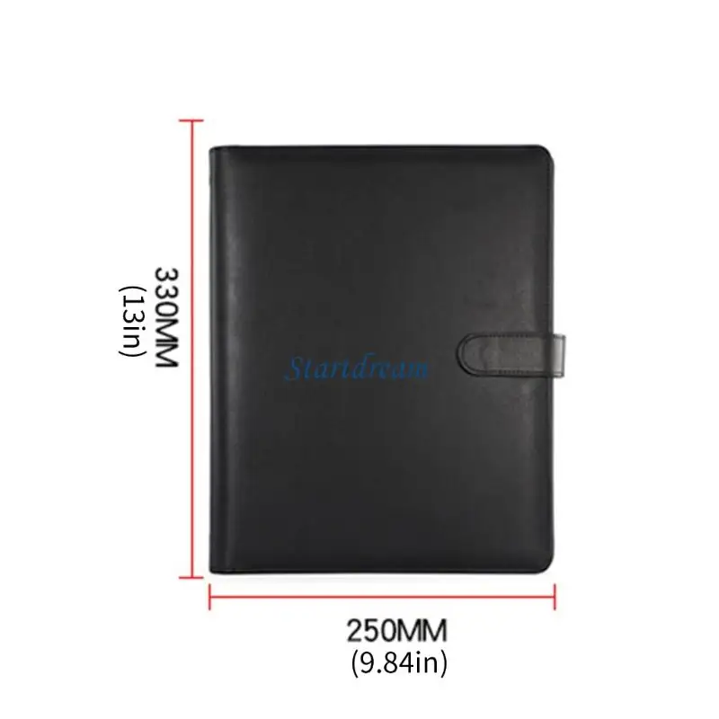 Folder Konferensi Kulit dengan CLIPBOARD 4 Cincin Kasus Dokumen untuk Kantor K92C