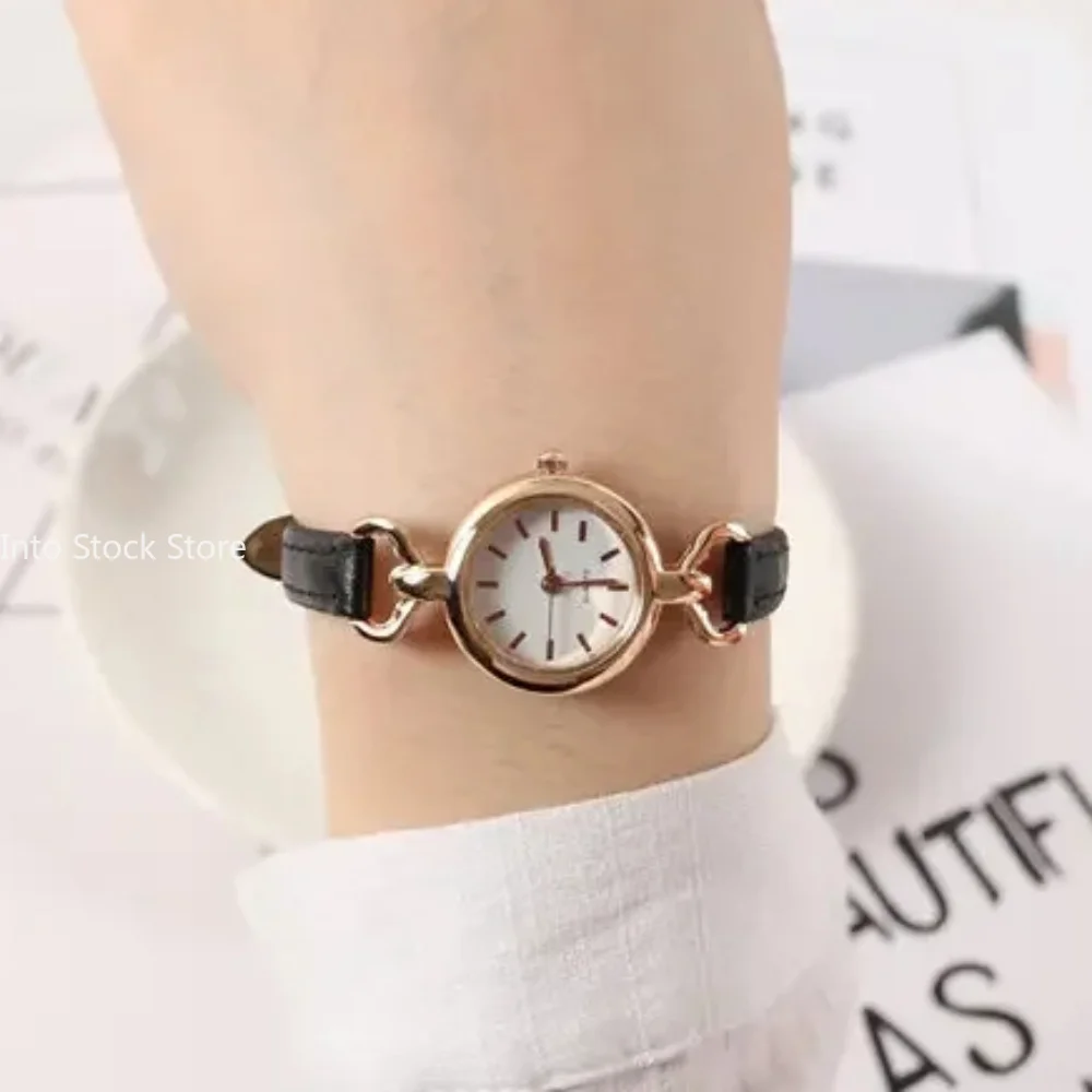 Small Round Dial Watch for Women Luxury Watches Girls Quartz Wristwatch Fashion Gifts Bracelet Reloj Mujer Rosa Relogio Feminino