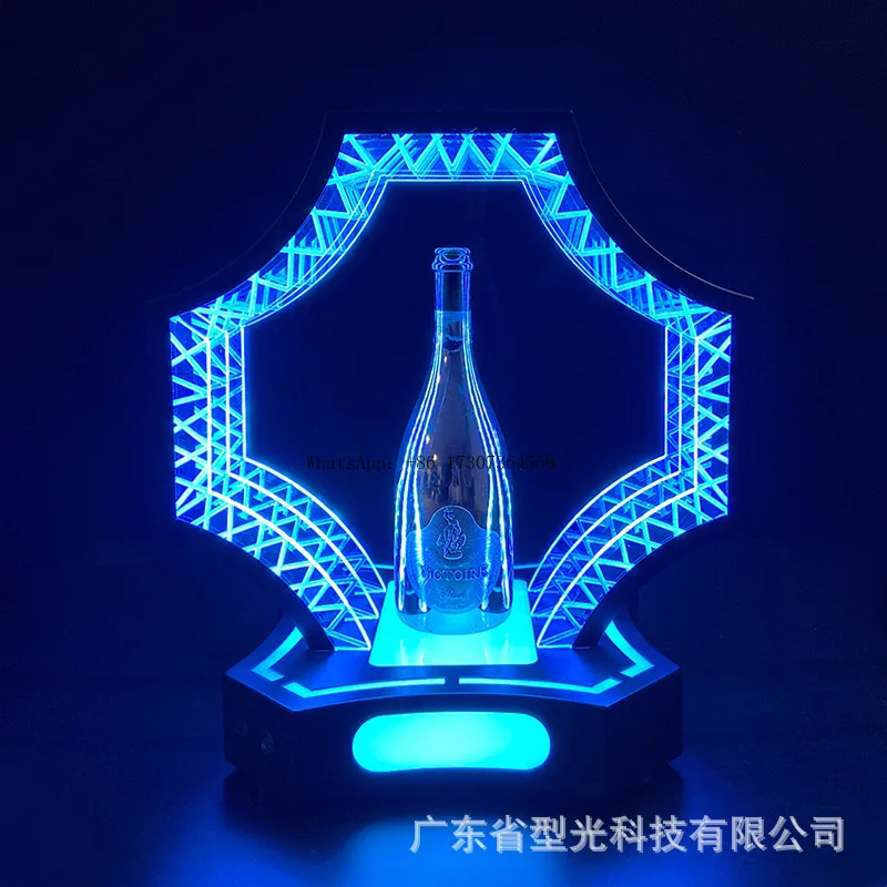 

Ледяной синий свет многоугольный бар креативный бар ночной КТВ винный артефакт XO сиденье для шампанского винная стойка