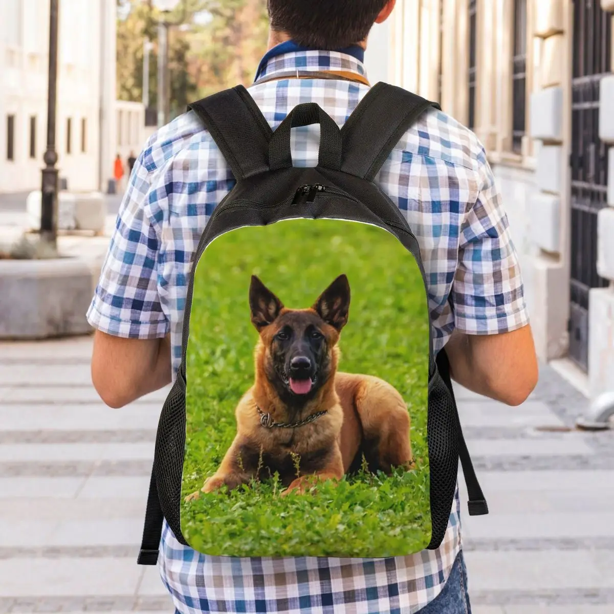 Belgian Shepherd Dog Malinois Backpack Student Boys Girls BookBag School Bag Computer Shoulder Bags