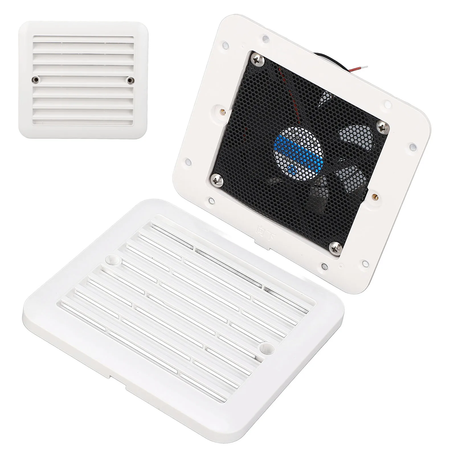 

12V 140x130mm RV Side Vent Fan Air Vent Ventilation Exhaust Fan for Motorhome Caravan Trailer Boat Marine Yacht
