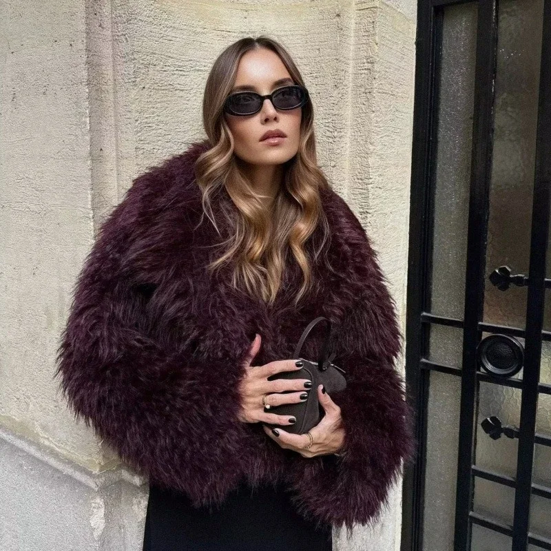 Practical Classic Winter New Style Women's Fashionable All-Match Collar Fur Coat High-End Sensation Fake Fur Mixed Fur Coat