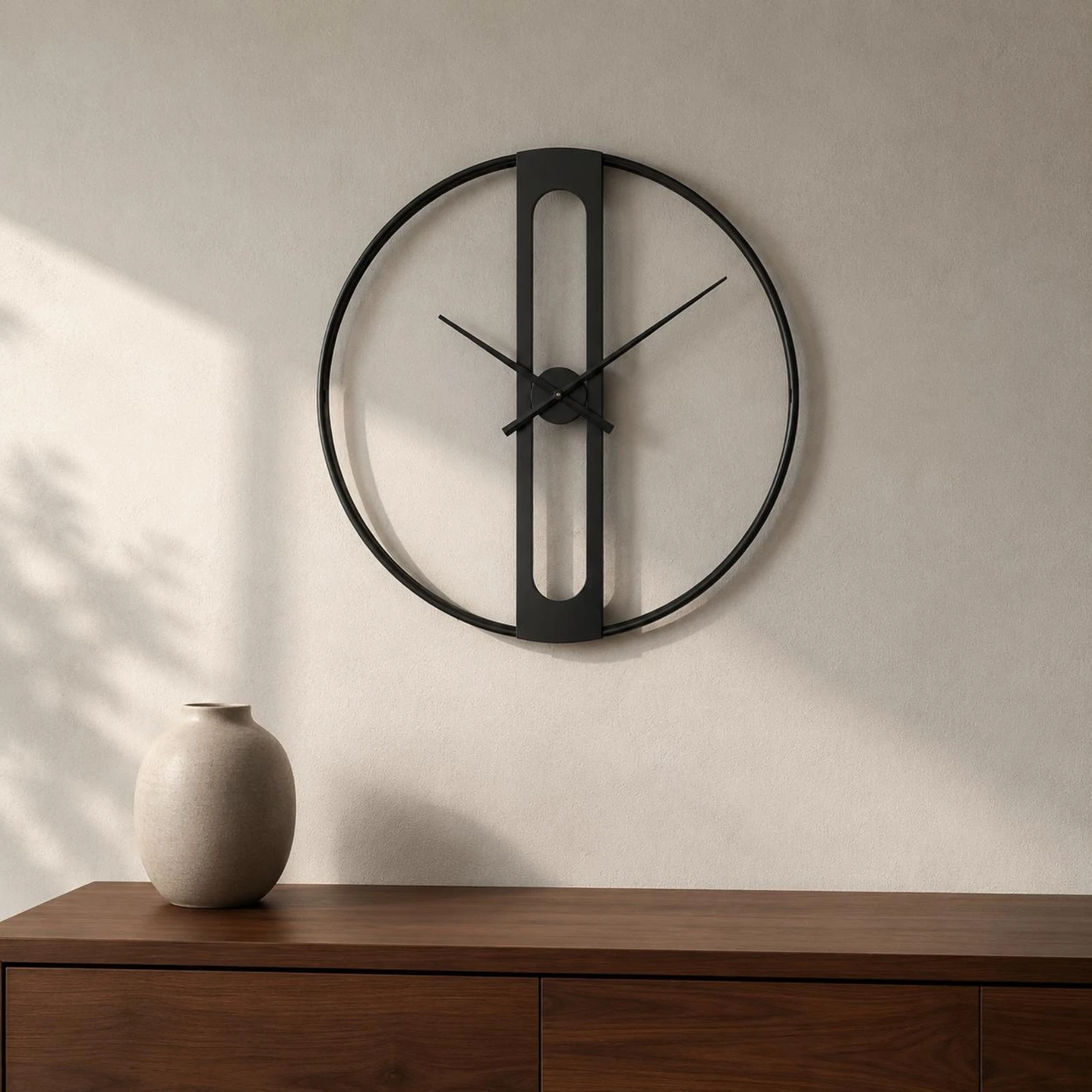 Modern Geometric Metal Timepiece Minimalist Room Decoration
