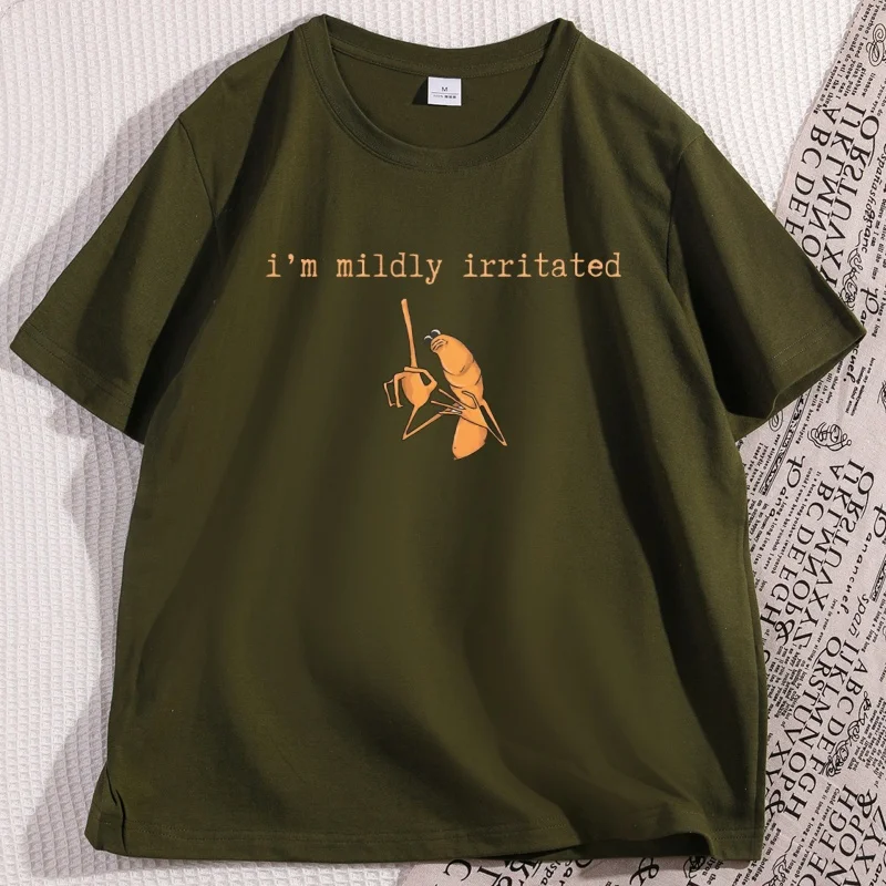 أنا مهيج معتدل ماركوس الدودة تي شيرت فضفاض قصير الأكمام الدماغ روت تي شيرت زوجين مطبوعة التي شيرت الملابس #4