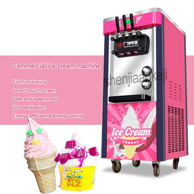 BJ918CW-D2 Macchina per gelato soft a tre colori 220V/100v Verticale Ijs Macchine Dolcificante Maszyny Do Lodów Maker Maquina Helado