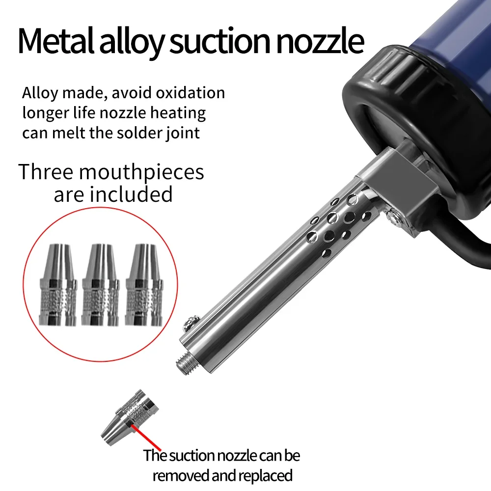 Imagem -06 - Vácuo Elétrico Automático Solda Otário Solda Portátil Bomba de Remoção de Estanho Pistola de Ferro Ferramenta de Reparo Plug ue