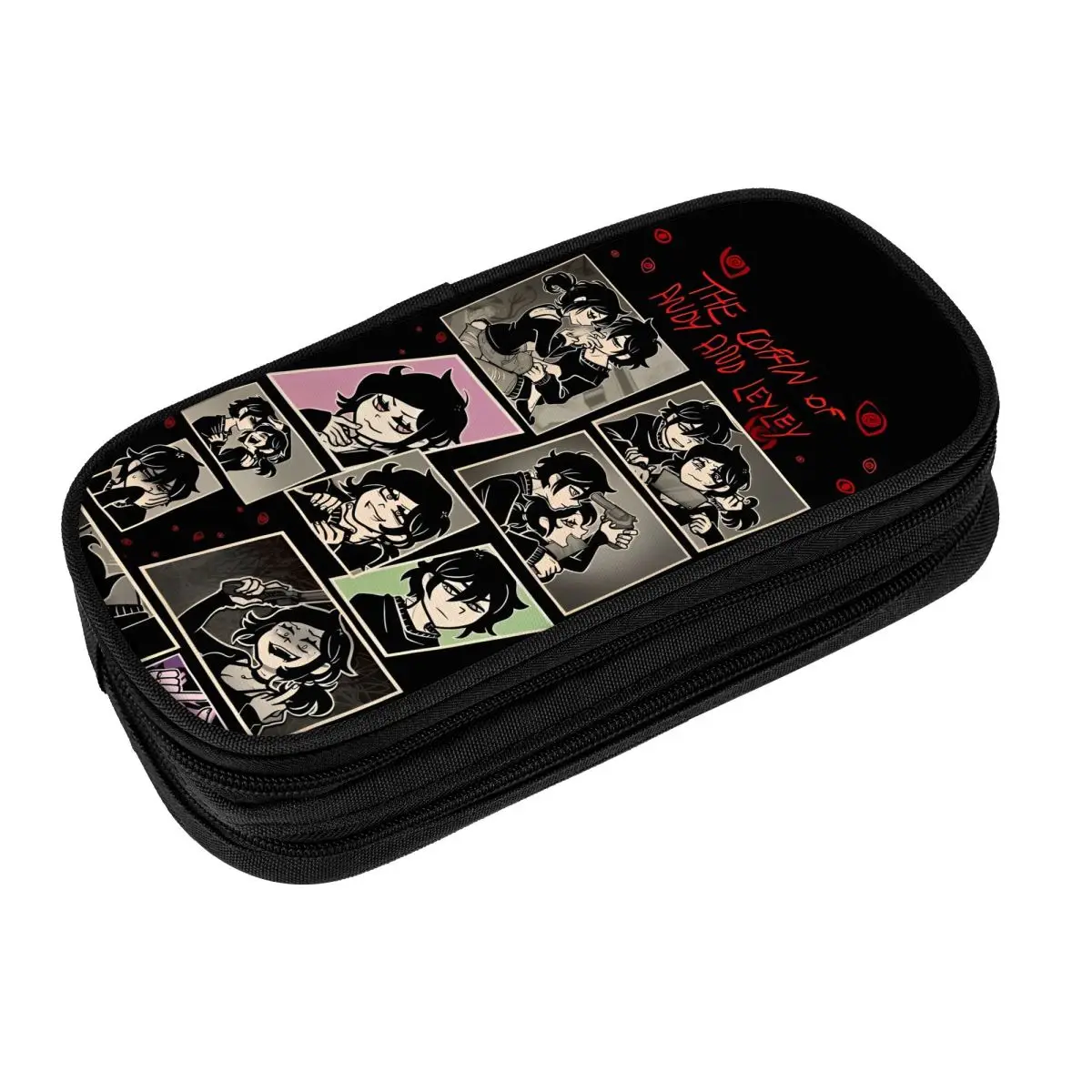 

Cute Ashley And Andrew The Coffin Of Andy And Leyley Pencil Case Portable Pencil Box Girls Boys Zipper Retro School Pencil Cases